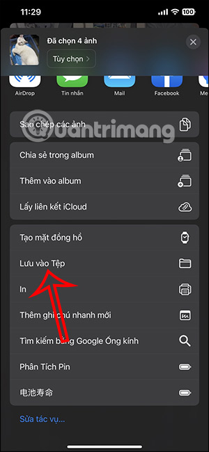 Lưu hình ảnh vào Tệp trong iPhone 