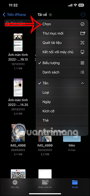 Chọn các hình nền iPhone