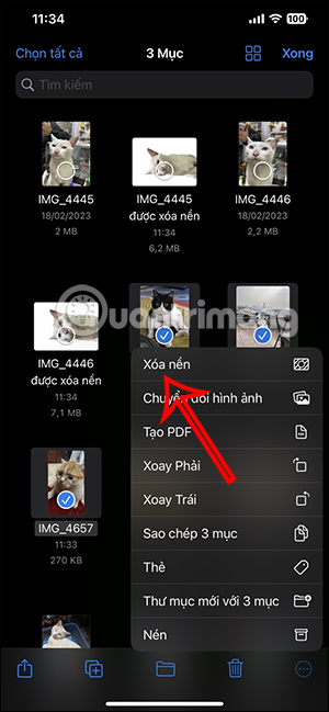 Xóa nền nhiều ảnh iPhone
