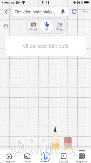 Vẽ nội dung toán trên Bing AI