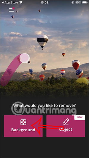 Chế độ xóa nền ảnh trên Remove Object & Background