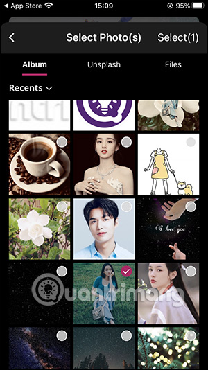 Chọn hình ảnh xóa nền