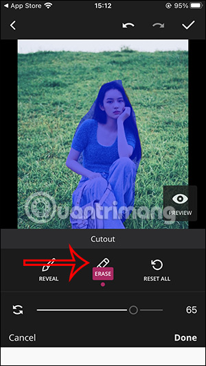 Chọn chủ thể giữ lại trong ảnh