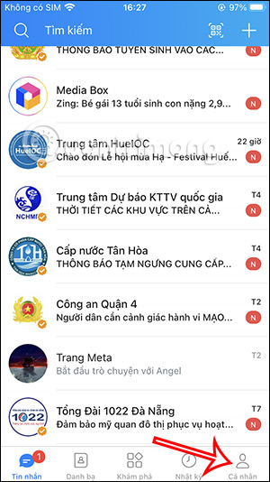 Hồ sơ tài khoản Zalo