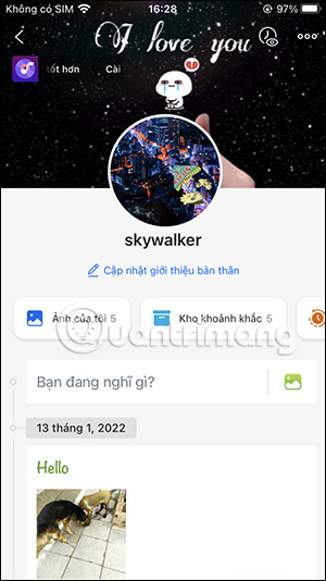 Thay ảnh bìa trên Zalo