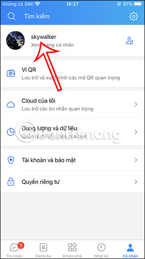 Trang cá nhân Zalo