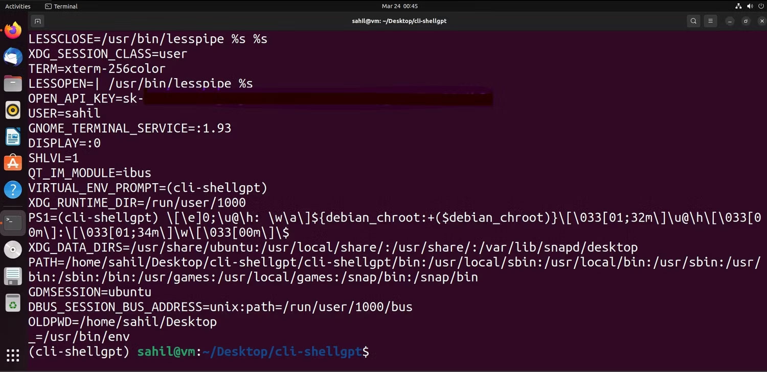 Danh sách các biến trong Linux Terminal
