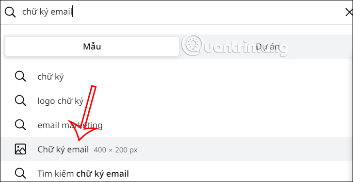 Tìm mẫu chữ ký Canva 
