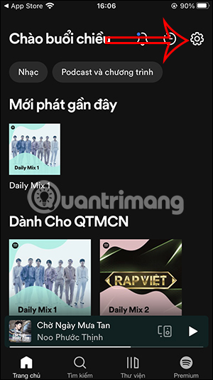Cài đặt tài khoản Spotify