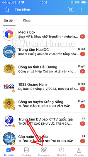 Mục Khám phá Zalo