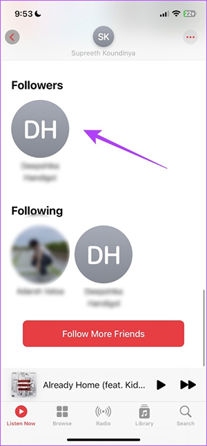 Danh sách người theo dõi Apple Music