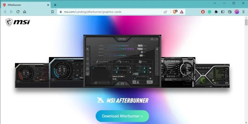 Tải MSI Afterburner