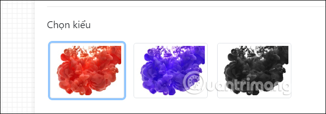 Lựa chọn màu sắc khói