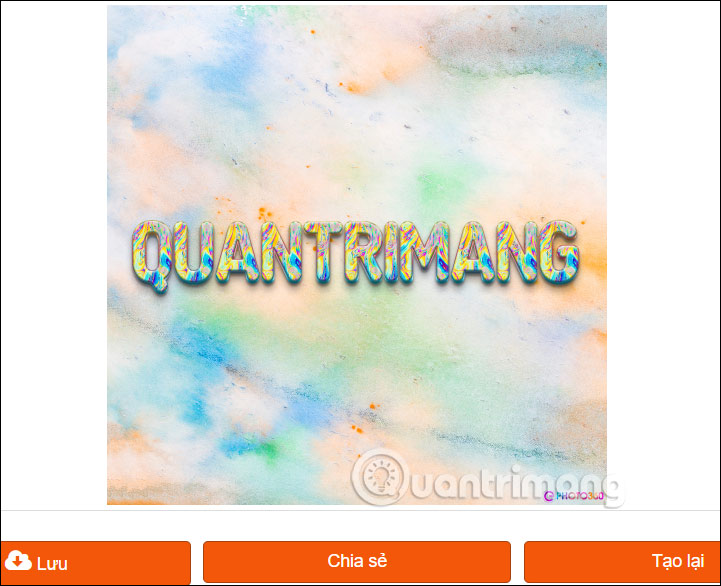 Tải hiệu ứng chữ sơn màu 3D