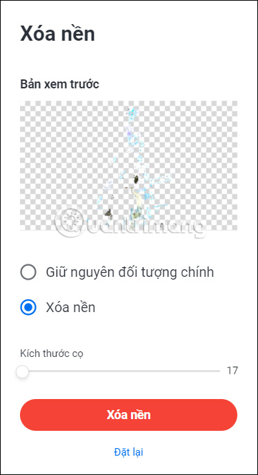 Chọn vùng nền cần xóa trong ảnh Shutterstock