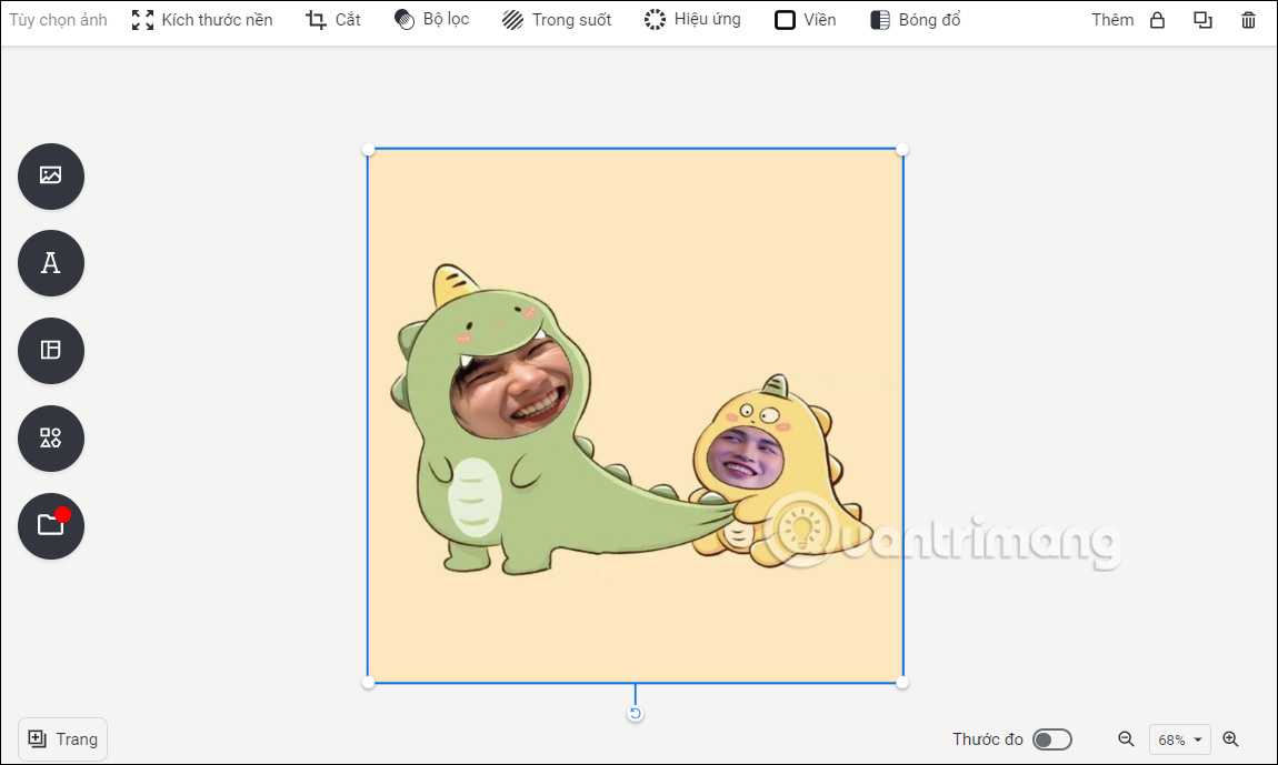 Giao diện chỉnh sửa ảnh Shutterstock