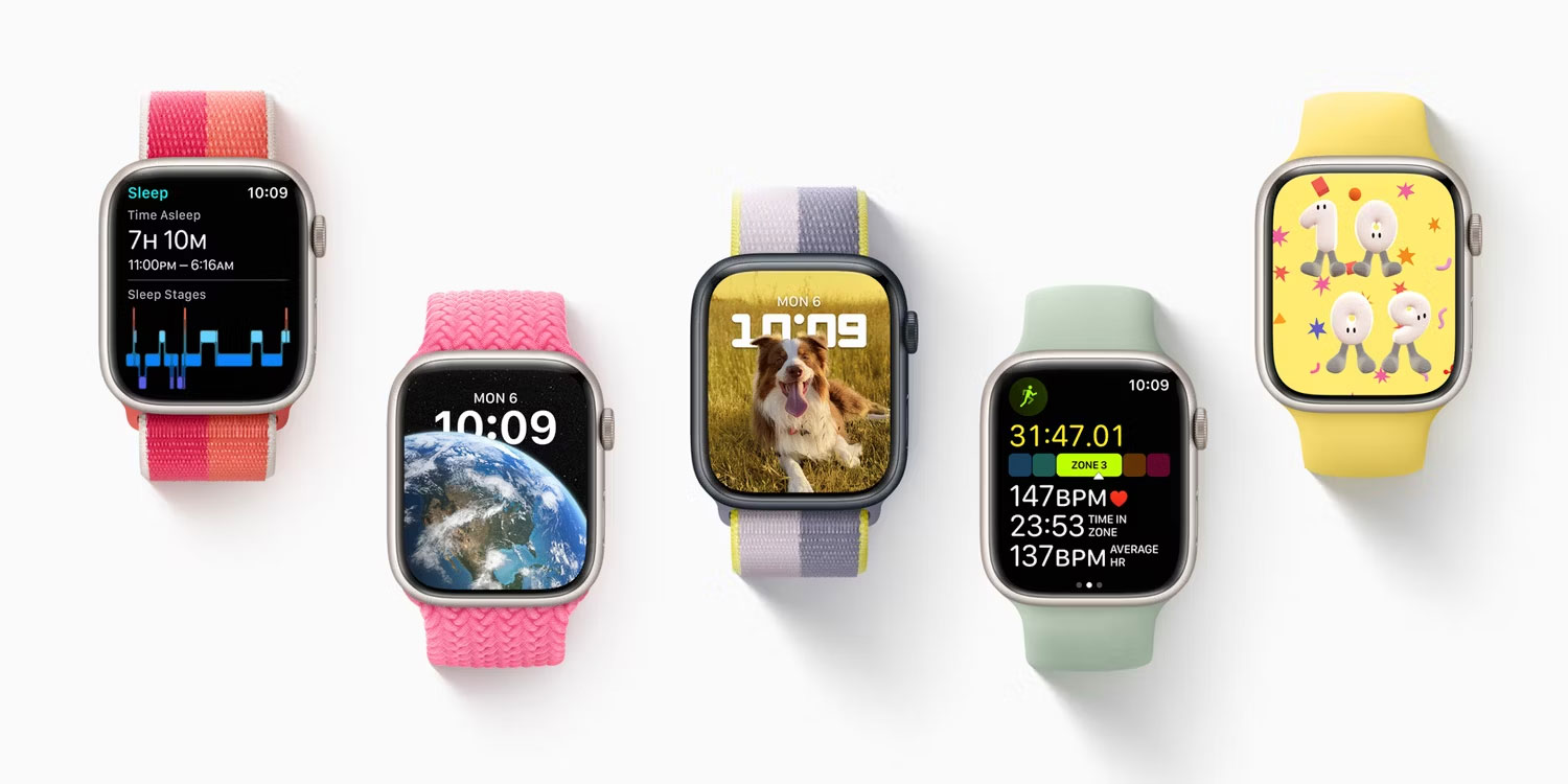 Apple Watch hiển thị màn hình dữ liệu watchOS 9 mới và mặt đồng hồ