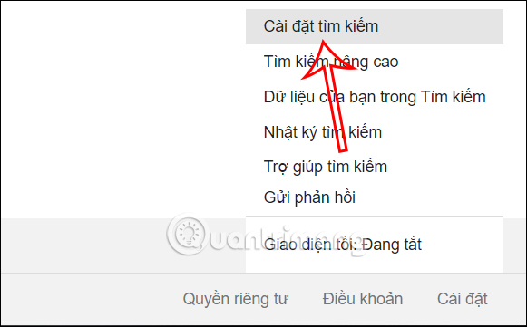 Cài đặt tìm kiếm trên Google 