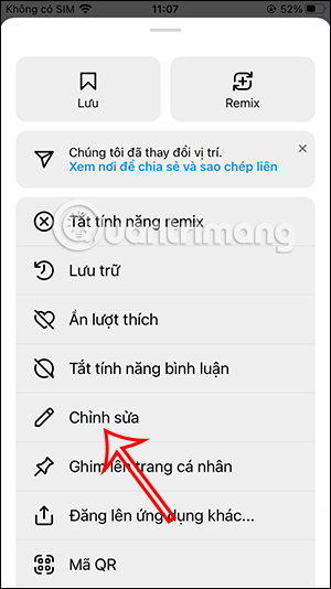 Chỉnh sửa hình ảnh trên Instagram