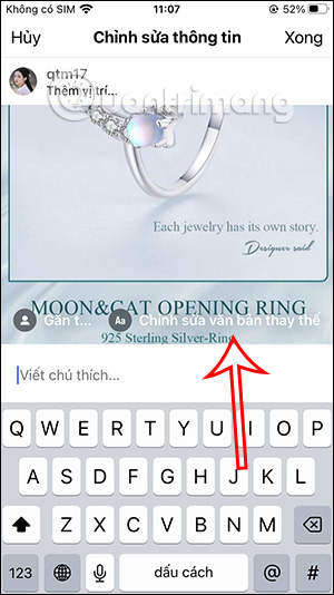 Chỉnh sửa nội dung trong thẻ