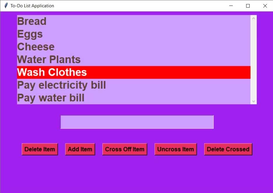Dùng tính năng Cross Off Item