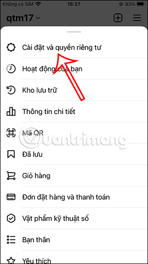 Cài đặt và chỉnh riêng tư Instagram