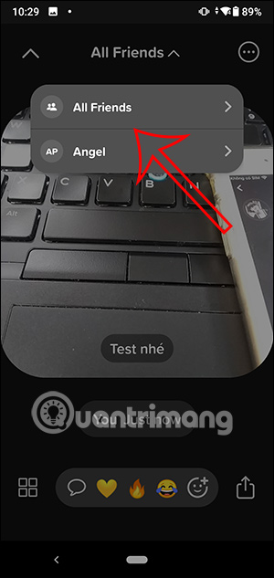 Lọc tin nhắn bạn bè gửi trên Locket Widget