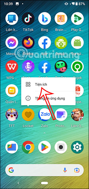 Tạo tiện ích Locket Widget