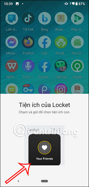 Tiện ích Locket Widget