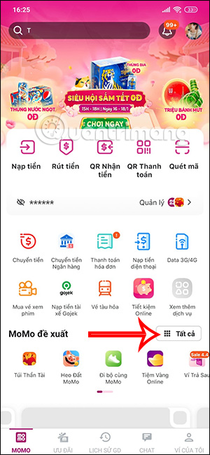 Dịch vụ của MoMo