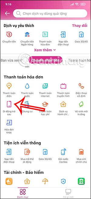 Di dộng trả sau trên MoMo