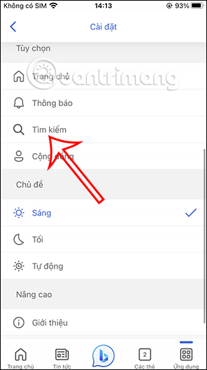 Chỉnh Tìm kiếm trên Bing AI