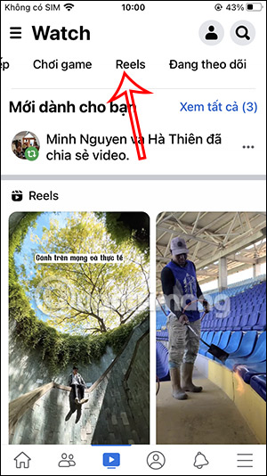 Truy cập Reels Facebook