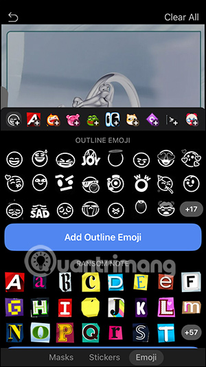 Chèn emoji vào ảnh