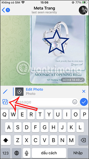 Đổi hình ảnh đã gửi trên Telegram