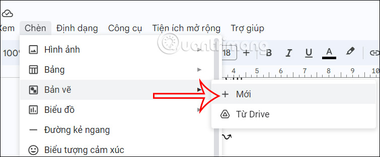 Bản vẽ trong Google Docs 