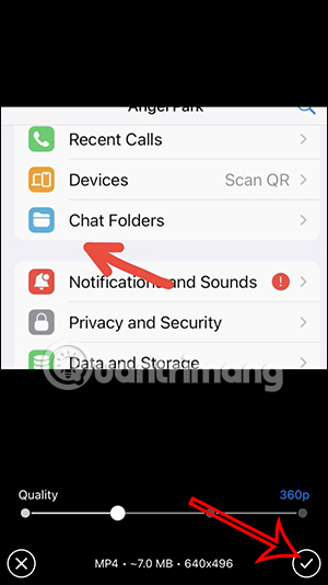 Giảm dung lượng video Telegram