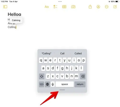 Làm bàn phím nổi trên iPad lớn hơn