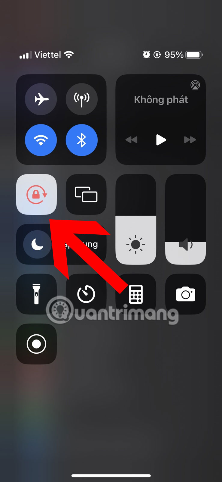 Tắt khóa màn hình dọc iPhone