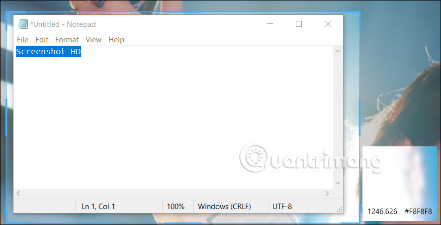 Chọn vùng chụp ảnh bằng Screenshot HD
