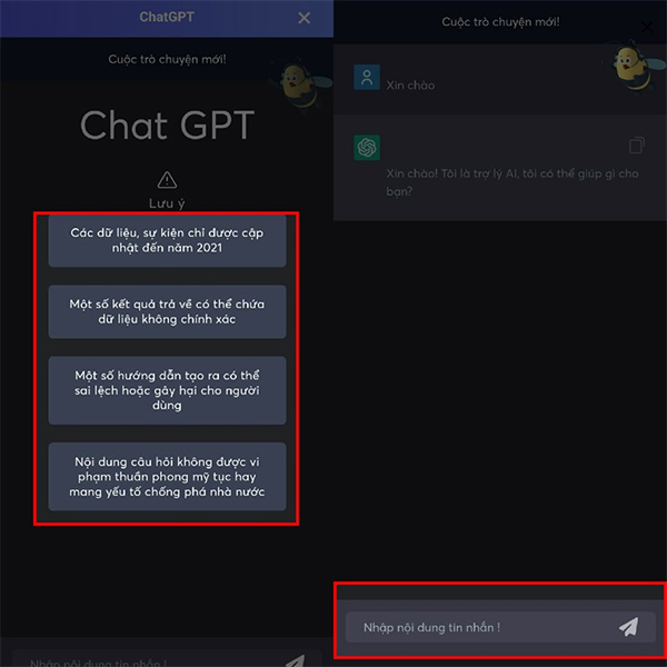 Dùng ChatGPT trên MB Bank