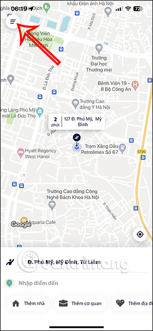 Giao diện ứng dụng Taxi Xanh SM