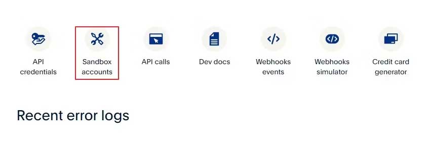 Tài khoản sandbox