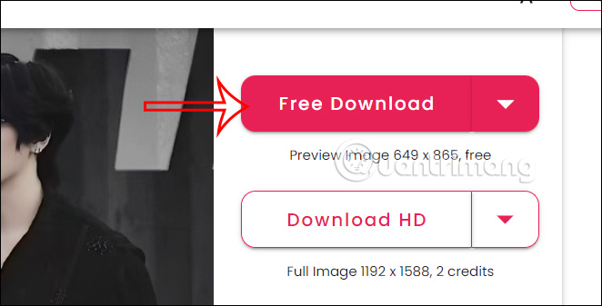 Làm nét ảnh trên cutout.pro