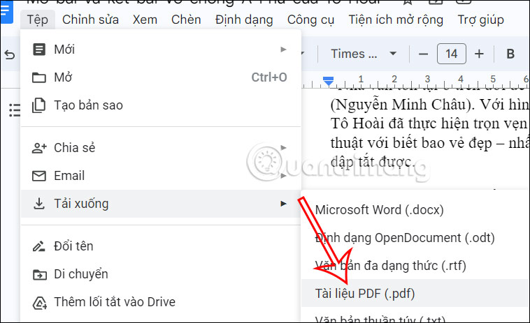 Mở PDF bằng Word