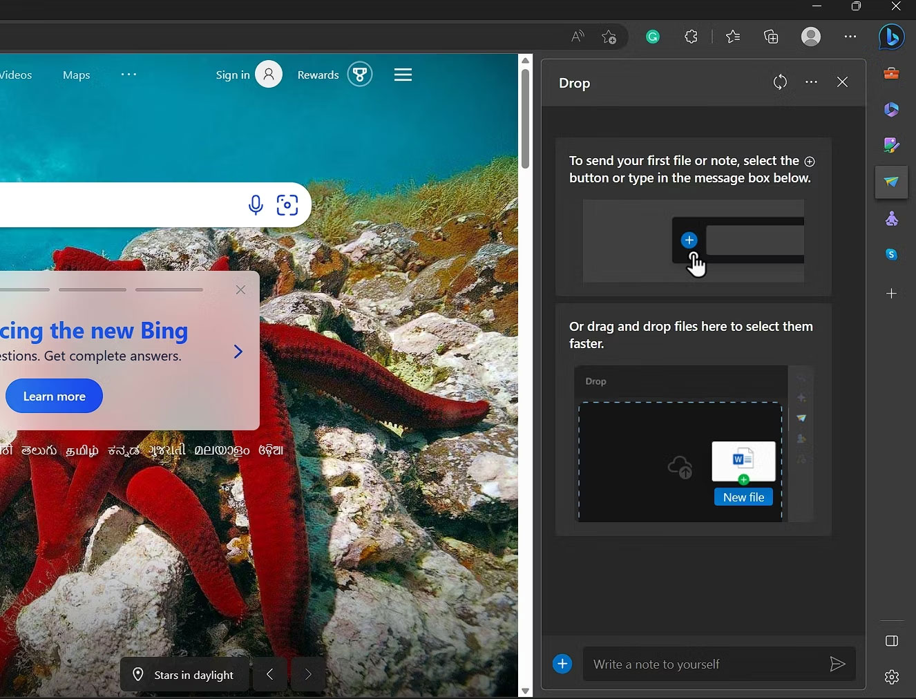 Sử dụng chức năng Drop mới của Microsoft Edge để chia sẻ file
