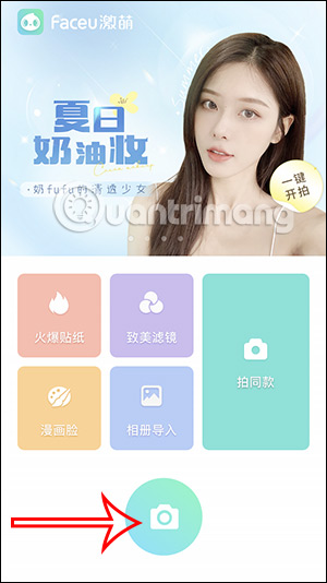 Chụp ảnh trên FaceU