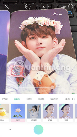 Chỉnh bộ lọc màu trên FaceU