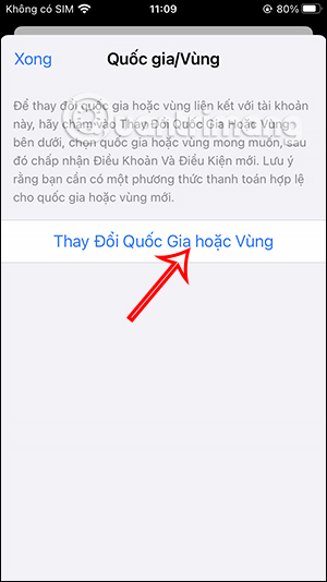Thay quốc gia và vùng trên iPhone