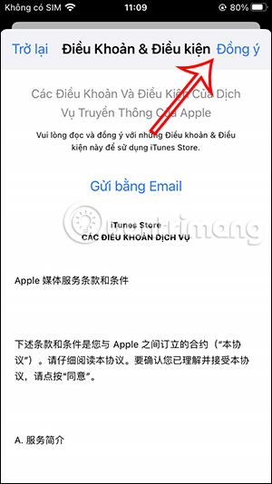 Đồng ý điều khoản